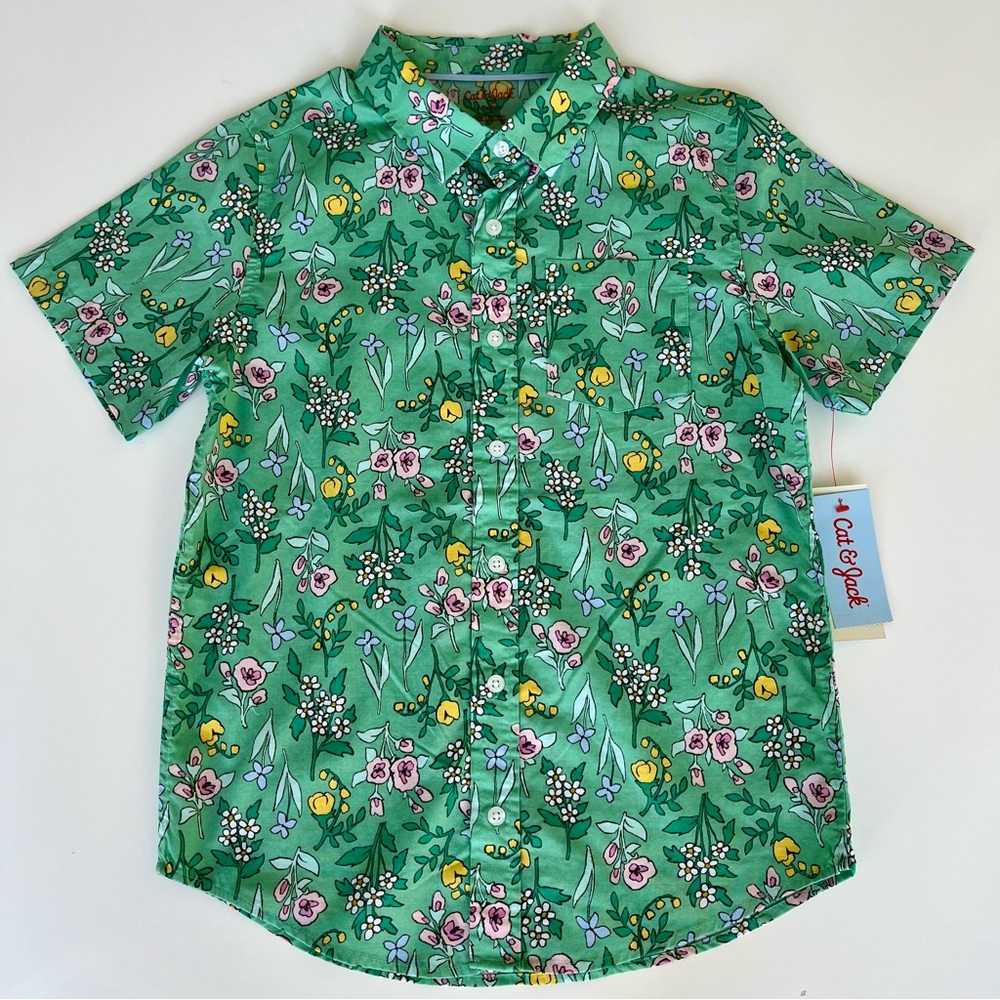 NWT Cat & Jack Boys Button Shirt